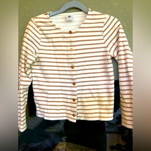 Petit bateau metallic stripe Cardigan